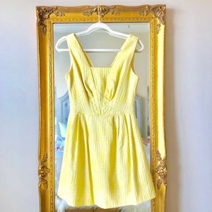 Yellow Tweed Cocktail Dress